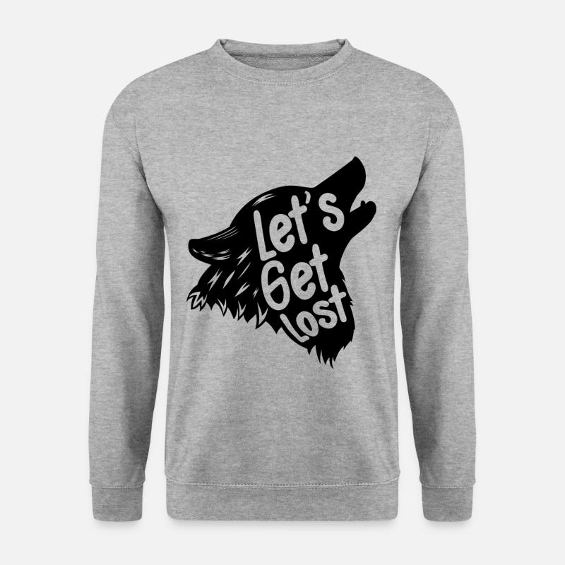 Outdoor Abenteuer - Unisex Pullover - Weißgrau meliert