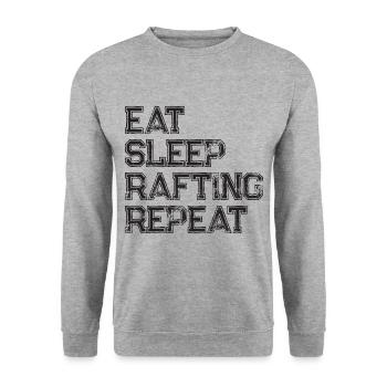 Manger Dormir Rafting Répéter La navigation de plaisance - Sweat-shirt Unisexe - gris chiné - Devant - Alina (178cm) & Michal (187cm)