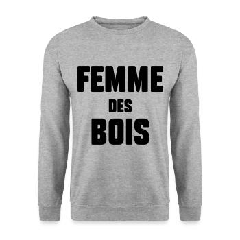 Femme des bois - Sweat-shirt Unisexe - gris chiné - Devant - Alina (178cm) & Michal (187cm)