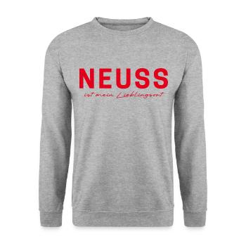 T-shirt Neuss – Parfait pour les fans - Sweat-shirt Unisexe - gris chiné - Devant - Alina (178cm) & Michal (187cm)