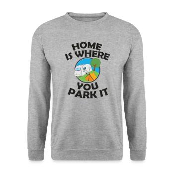 caravane - Sweat-shirt Unisexe - gris chiné - Devant - Alina (178cm) & Michal (187cm)
