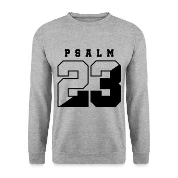 Bible Pslam 23 - Unisex Sweatshirt - salt & pepper - Front - Alina (178cm) & Michal (187cm)