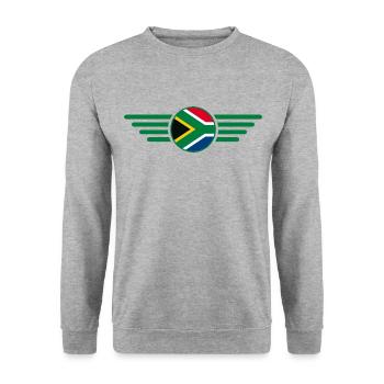 J’aime l’Afrique du Sud, T-Shirt Design Style Élégance - Sweat-shirt Unisexe - gris chiné - Devant - Alina (178cm) & Michal (187cm)