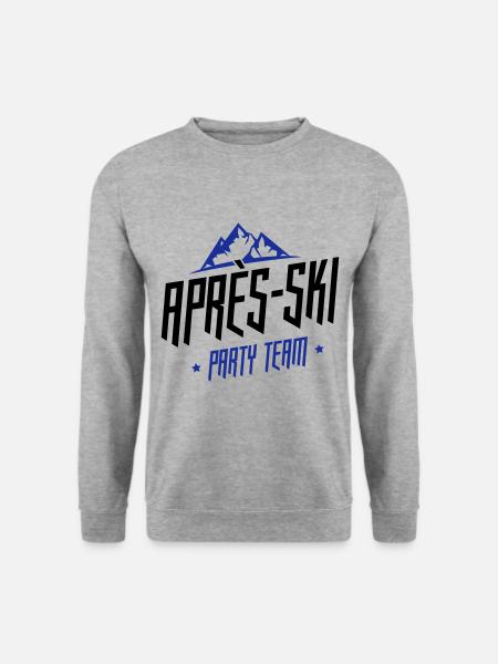 fête d'équipe après ski - Sweat-shirt Unisexe - gris chiné