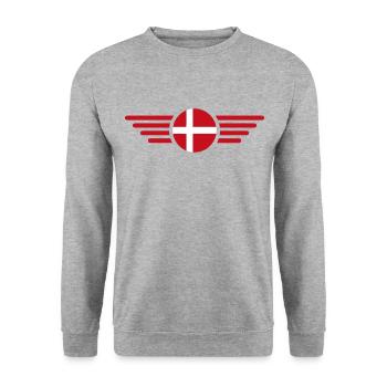 I Love Denmark, Elegance Style Design T-Shirt - Unisex Sweatshirt - salt & pepper - Front - Alina (178cm) & Michal (187cm)