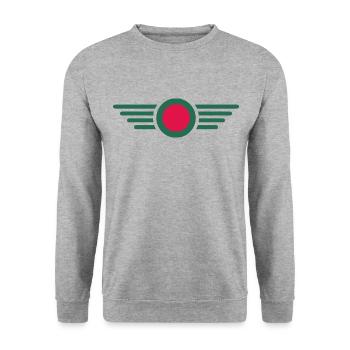 I Love Bangladesh, Elegance Style Design T-Shirt - Unisex Sweatshirt - salt & pepper - Front - Alina (178cm) & Michal (187cm)