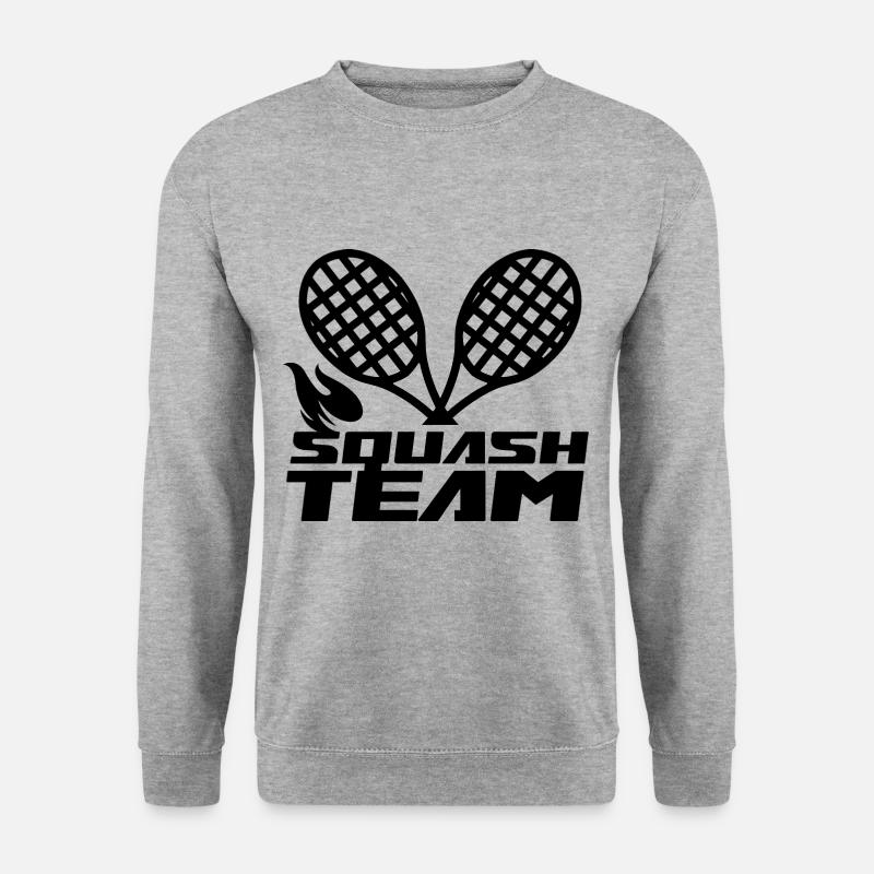 Squash Team Hobby Squashspieler - Unisex Pullover - Weißgrau meliert