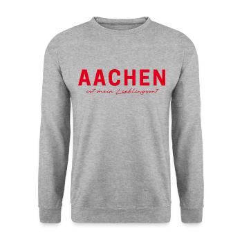 Aachen T-Shirt – Perfect for Fans & Lovers - Unisex Sweatshirt - salt & pepper - Front - Alina (178cm) & Michal (187cm)