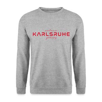 T-shirt Karlsruhe – parfait pour les fans et les amoureux - Sweat-shirt Unisexe - gris chiné - Devant - Alina (178cm) & Michal (187cm)