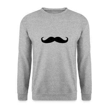 Bart - Simple Design - Unisex Pullover - Weißgrau meliert - Vorne - Alina (178cm) & Michal (187cm)