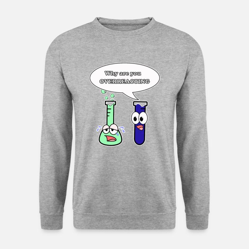 Overreacing - Chemistry - Unisex Pullover - Weißgrau meliert
