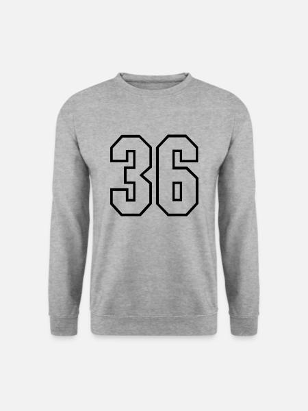 36 Jahre trikot nummer 36 t-shirt sporttrikot 36 - Unisex Pullover - Weißgrau meliert