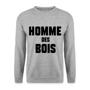 Homme des bois - Sweat-shirt Unisexe - gris chiné - Devant - Alina (178cm) & Michal (187cm)