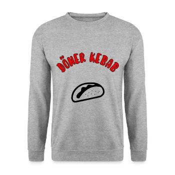 Doner kebab - Sweat-shirt Unisexe - gris chiné - Devant - Alina (178cm) & Michal (187cm)