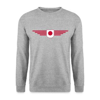 Ich liebe Japan, Stil Design T-Shirt - Unisex Pullover - Weißgrau meliert - Vorne - Alina (178cm) & Michal (187cm)