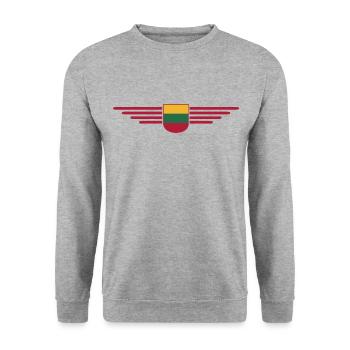 Lithuania T-Shirt – Pride and Style - Unisex Sweatshirt - salt & pepper - Front - Alina (178cm) & Michal (187cm)
