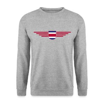 Costa Rica T-Shirt – Pura Vida Style - Sweat-shirt Unisexe - gris chiné - Devant - Alina (178cm) & Michal (187cm)