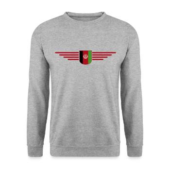 Afghanistan Design – Pride and Culture - Unisex Sweatshirt - salt & pepper - Front - Alina (178cm) & Michal (187cm)