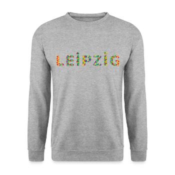 T-shirt de fan de Leipzig – Pour les vrais fans ! - Sweat-shirt Unisexe - gris chiné - Devant - Alina (178cm) & Michal (187cm)
