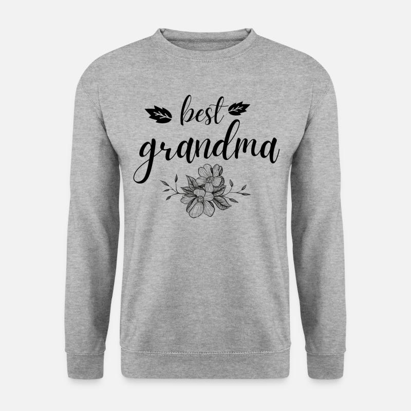 Oma. Oma Geschenk - Unisex Pullover - Weißgrau meliert