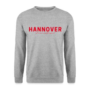 Hannover T-Shirt – für Fans & Liebhaber - Unisex Pullover - Weißgrau meliert - Vorne - Alina (178cm) & Michal (187cm)