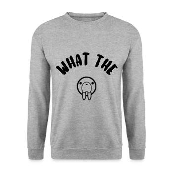 What the seal - Unisex Sweatshirt - salt & pepper - Front - Alina (178cm) & Michal (187cm)
