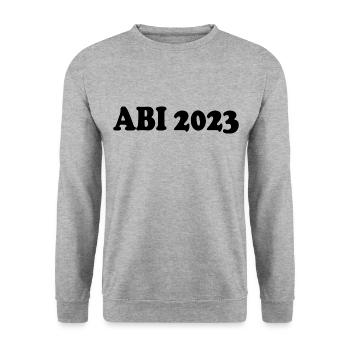 Abi 2023 - Unisex Pullover - Weißgrau meliert - Vorne - Alina (178cm) & Michal (187cm)
