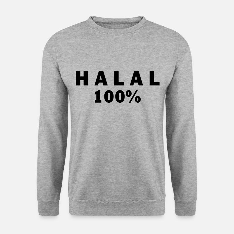 Halal حلال - Unisex Pullover - Weißgrau meliert