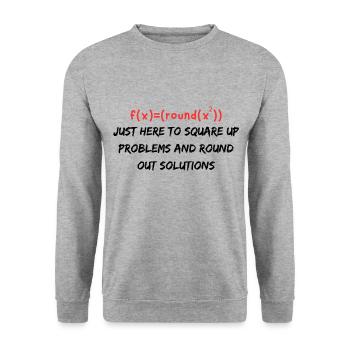 Funny Math Teacher Quote | Math Teacher Gifts - Unisex Sweatshirt - salt & pepper - Front - Alina (178cm) & Michal (187cm)