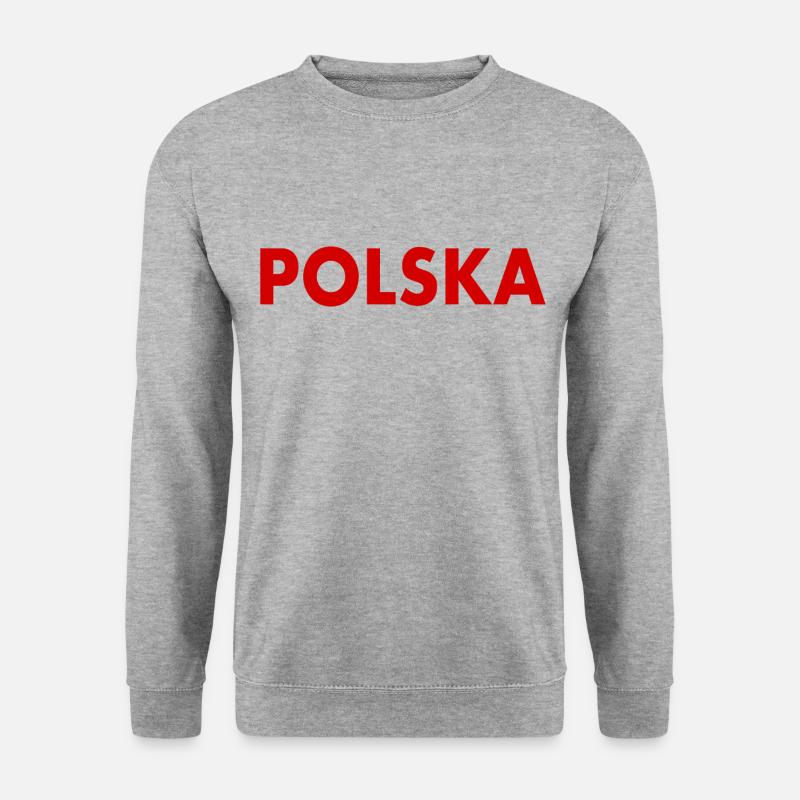Polen - Unisex Pullover - Weißgrau meliert