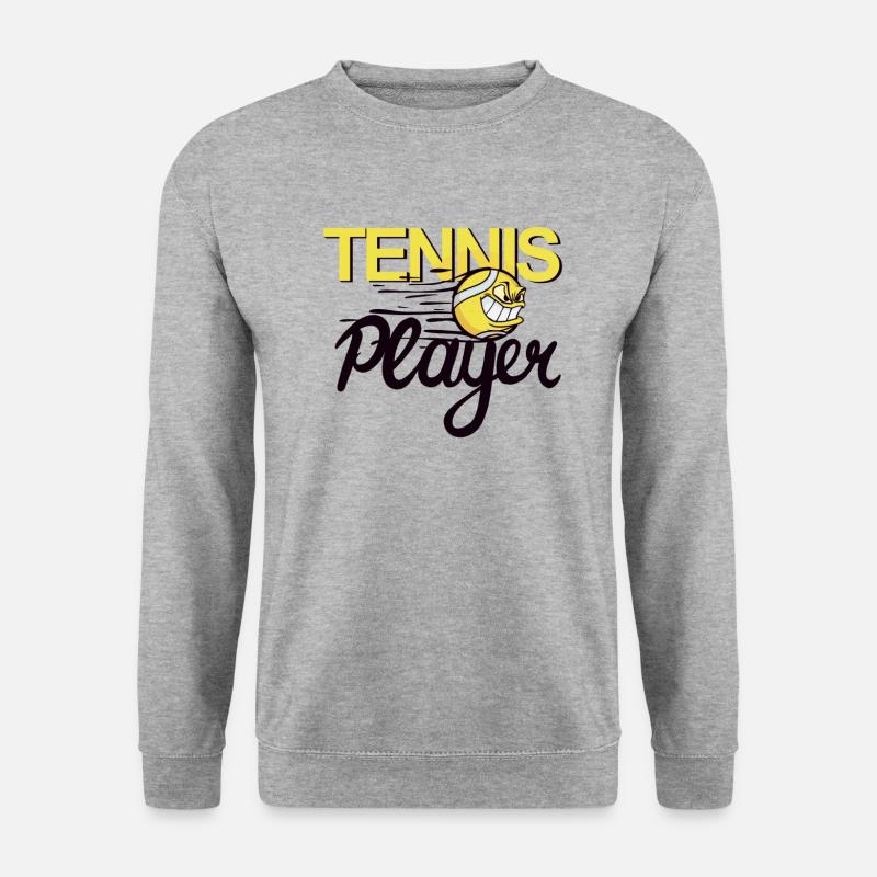 Tennisspieler - Unisex Pullover - Weißgrau meliert