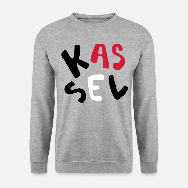 Kassel - Unisex Pullover - Weißgrau meliert
