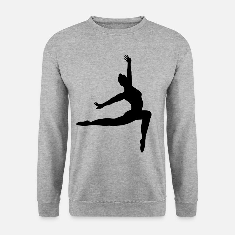 Ballett mit Gymnastik - Unisex Pullover - Weißgrau meliert