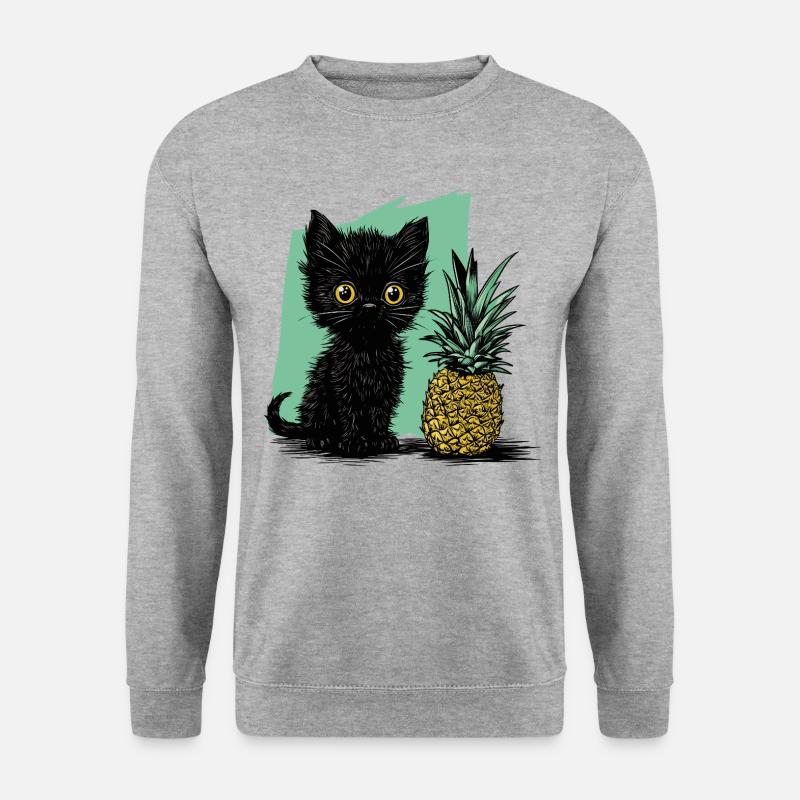 Pineapple and Kitten - Unisex Sweatshirt - salt & pepper