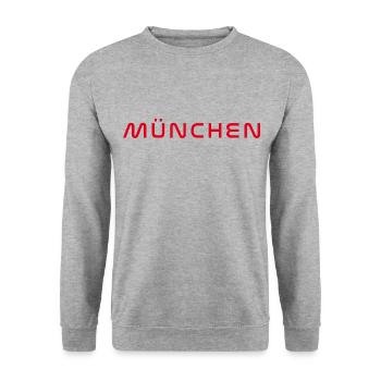 T-Shirt Munich – Joie de vivre bavaroise - Sweat-shirt Unisexe - gris chiné - Devant - Alina (178cm) & Michal (187cm)