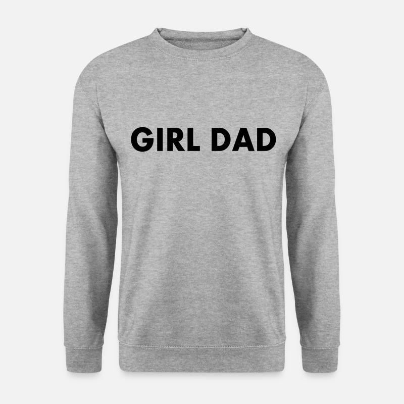 Girl dad - Unisex Pullover - Weißgrau meliert