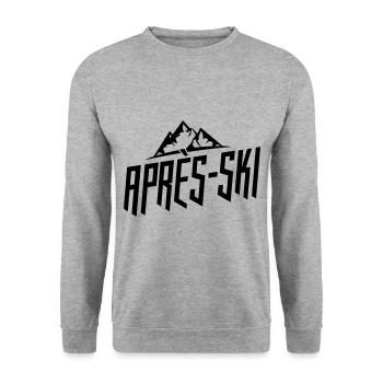 apres ski team - Unisex Pullover - Weißgrau meliert - Vorne - Alina (178cm) & Michal (187cm)