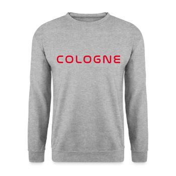 Köln T-Shirt – Domstadt Liebe - Unisex Pullover - Weißgrau meliert - Vorne - Alina (178cm) & Michal (187cm)