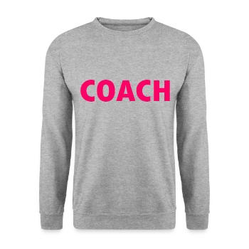 Coach - Unisex Pullover - Weißgrau meliert - Vorne - Alina (178cm) & Michal (187cm)