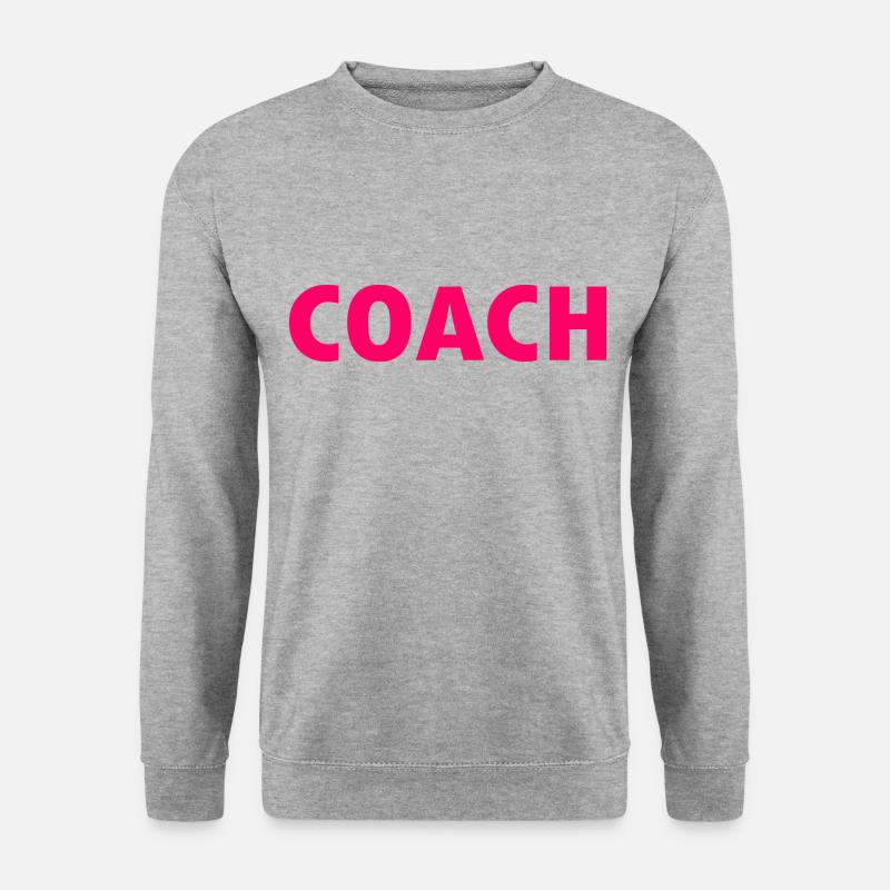 Coach - Unisex Pullover - Weißgrau meliert