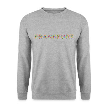 T-shirt Francfort – Skyline Love - Sweat-shirt Unisexe - gris chiné - Devant - Alina (178cm) & Michal (187cm)
