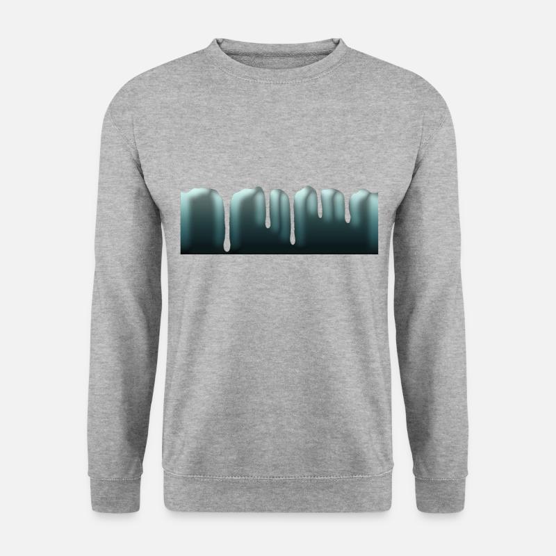 Tropfen - Unisex Pullover - Weißgrau meliert