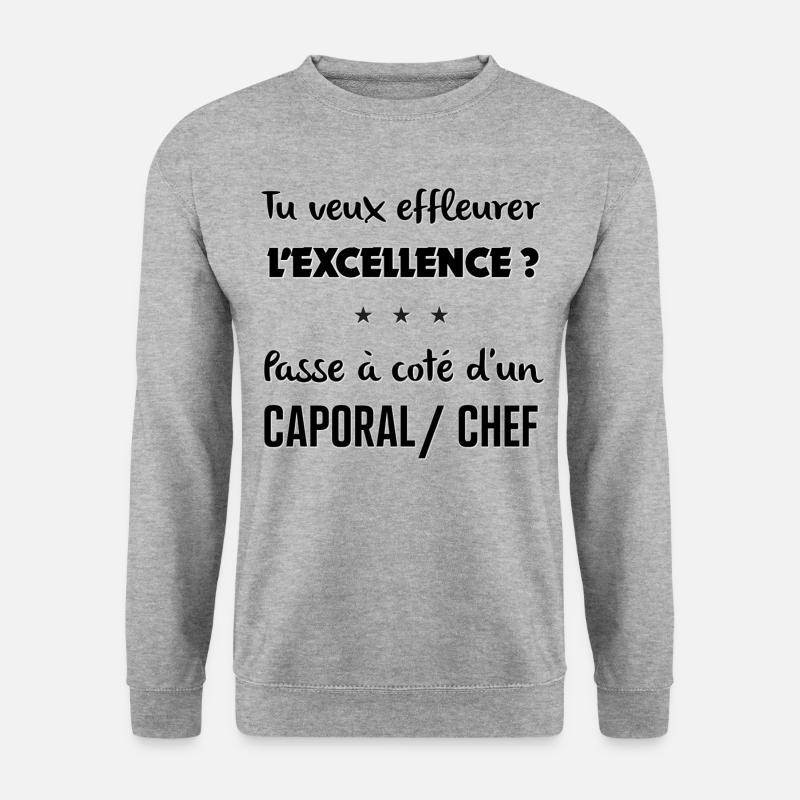 Le Caporal chef indispensable - Sweat-shirt Unisexe - gris chiné