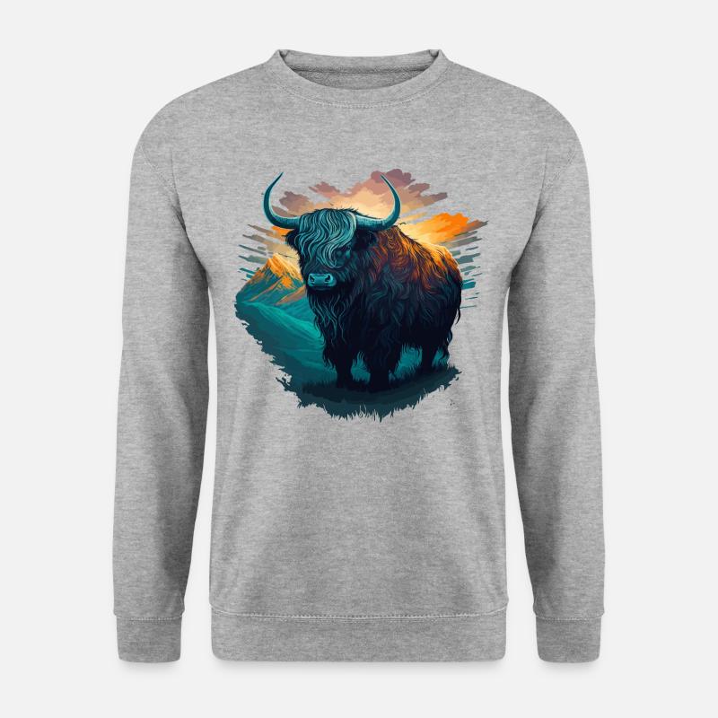 Yak Yak - Unisex Pullover - Weißgrau meliert