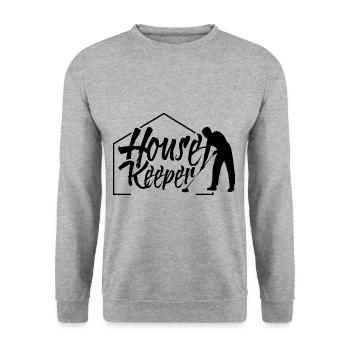 Ménage ménage - Sweat-shirt Unisexe - gris chiné - Devant - Alina (178cm) & Michal (187cm)