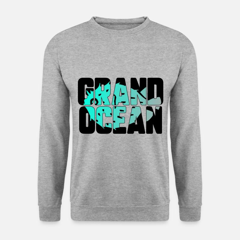 Großer Ozean - Unisex Pullover - Weißgrau meliert