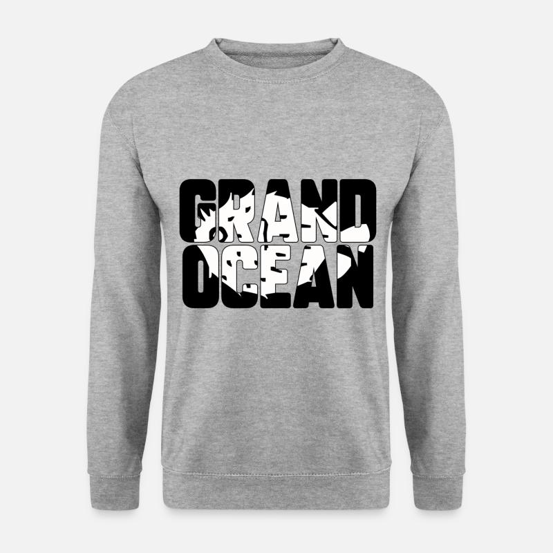 Großer Ozean - Unisex Pullover - Weißgrau meliert