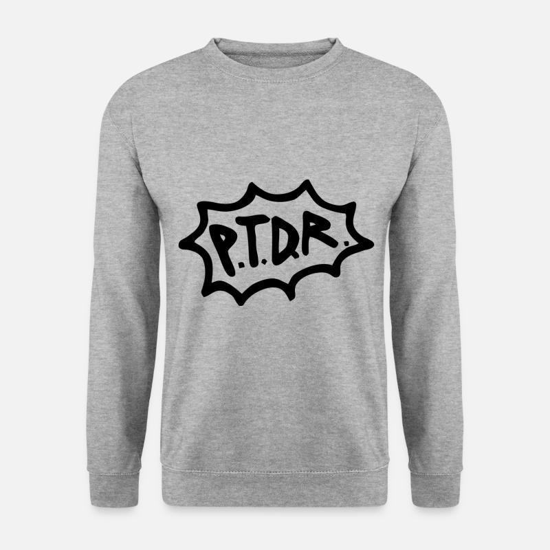 PTDR - Unisex Pullover - Weißgrau meliert