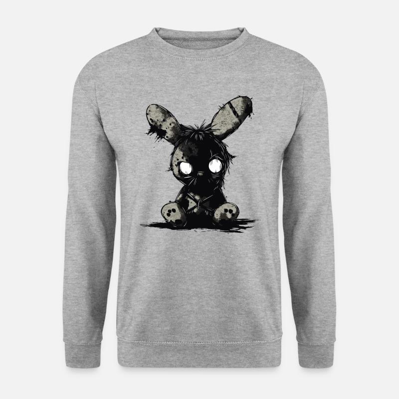 Cute Creepy Rabbit - Unisex Sweatshirt - salt & pepper