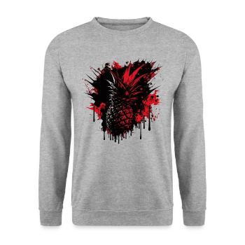 Fruit de l’ananas - Sweat-shirt Unisexe - gris chiné - Devant - Alina (178cm) & Michal (187cm)